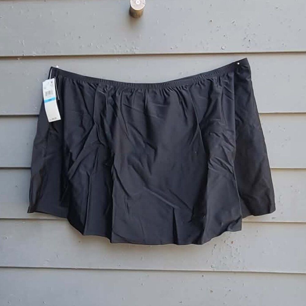 Island Escape Black Swim Skirt size 20W NWT!